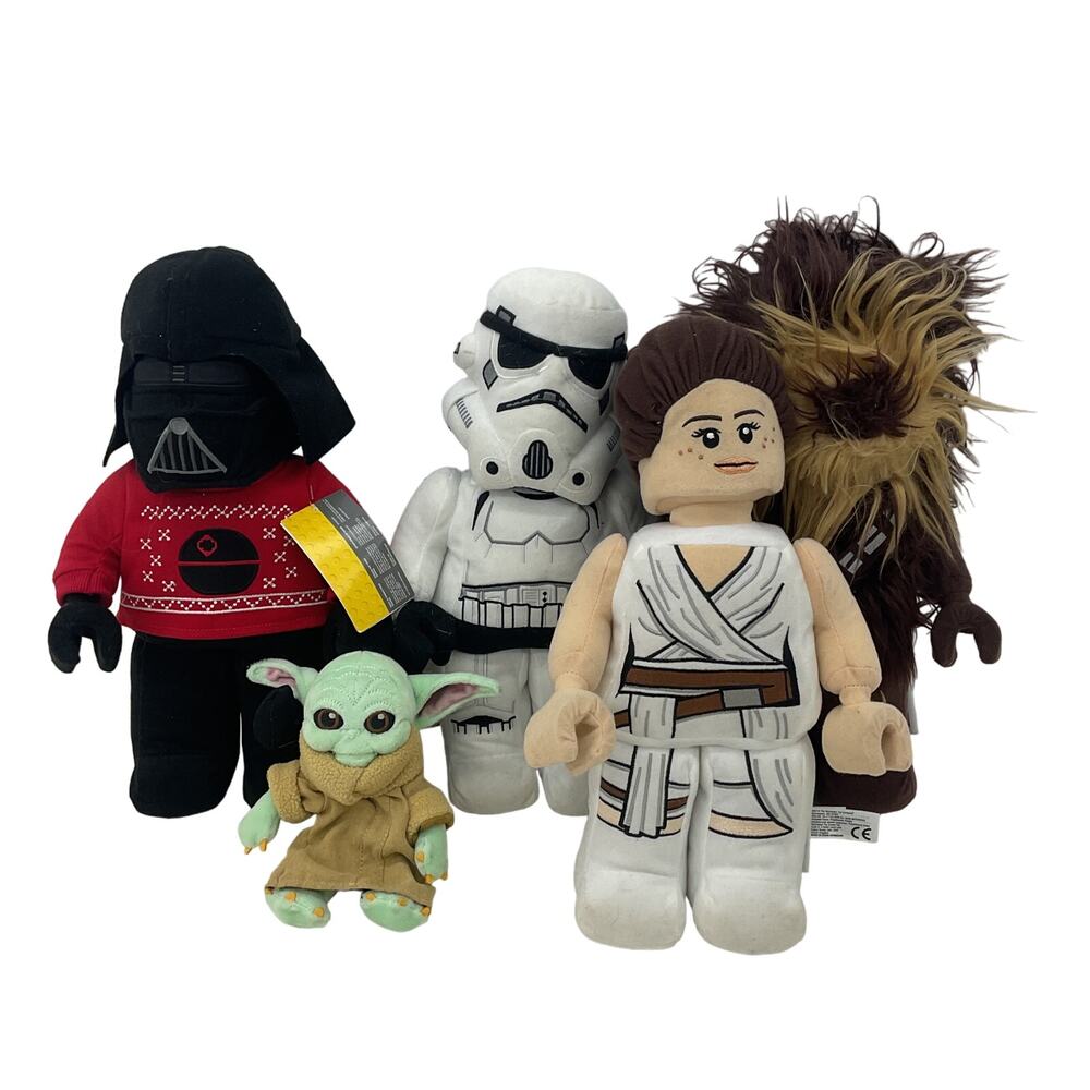 Lego Star Wars Mixed Stuffed Animals LOT Preowned Darth Vader Stormtrooper